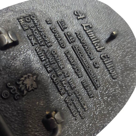 9:45 Accommodation Belt Buckle Edward Lamson Henry American West Train Station - Picture 9 of 16